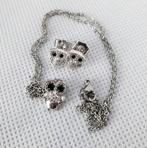 OWL New Earings Pendant Necklace Jewerly Set